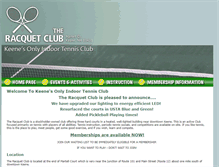 Tablet Screenshot of keeneracquetclub.com